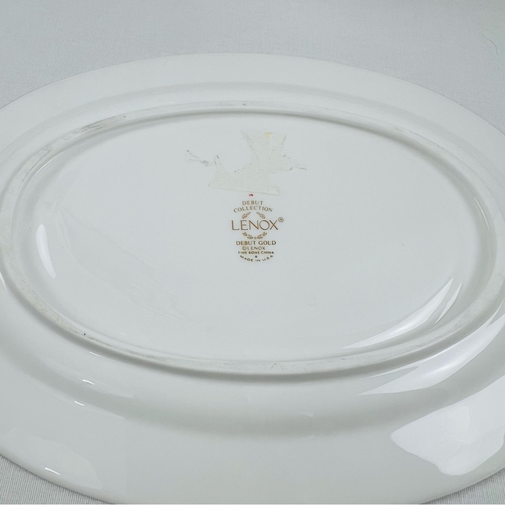 NWT!! Lenox Vintage Margaret Print Gravy Boat and Underplate Green White - Picture 10 of 10